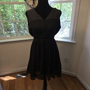 Miami Dress Backless Black Size Medium Flowy Flirty Feminine